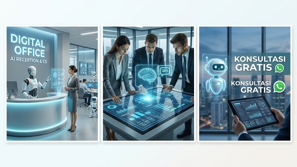 Digital Office: AI reception, tim bisnis memantau dashboard, dan konsultasi gratis via WhatsApp
